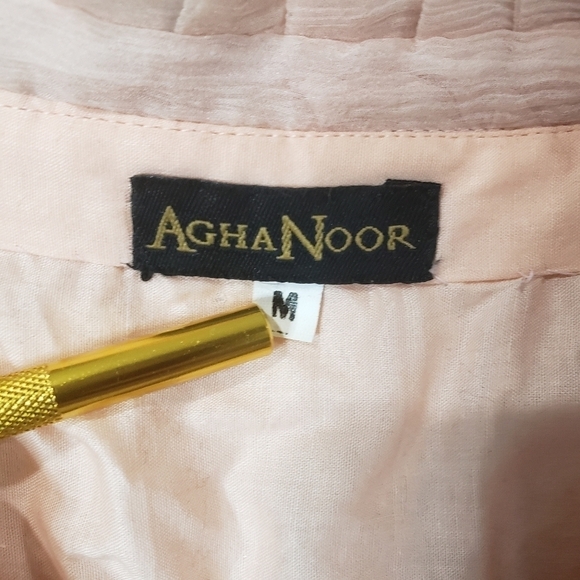 Agha Noor Floral Embroidered Sheer Kurti Size Medium - Picture 7 of 15